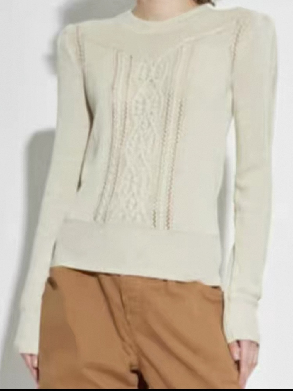 Isabel MARANT ÉTOILE Kelia cable-knit eyelet-detail sweater